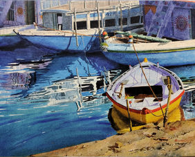 ''The Beauty of Reflection '' by Moinuddin Mullick, Painting | Mojarto