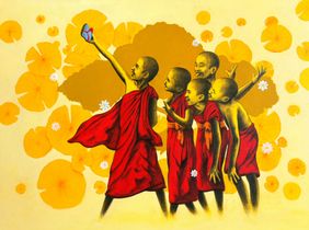 Children of Heaven by Yashpal Kamble, Painting | Mojarto