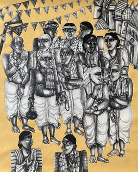 Towards his Place by Dhan Prasad, Drawing | Mojarto