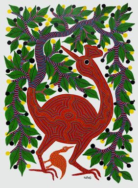 Bhil Painting by Bhuri Bai, Painting | Mojarto