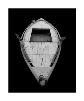 Black & White Abstract Boat Art Print by Anirban Ghosh, Photography | Mojarto