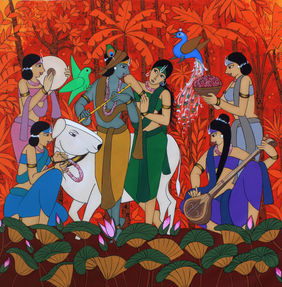 Celetial love vol.2 by Chetan Katigar, Painting | Mojarto