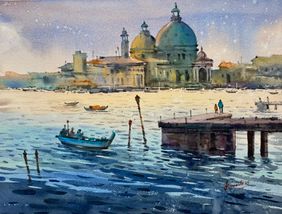 Venice city by Prasanta Maiti, Painting | Mojarto