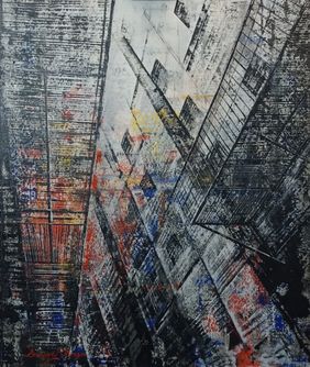 Urban Echoes 4 by Suvvro P Basu, Painting | Mojarto