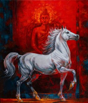 Pawan- The White Massenger by Deven Ramesh Bhosale, Painting | Mojarto