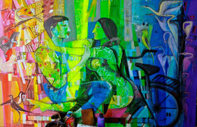 The Swings by Madan Lal, Painting | Mojarto