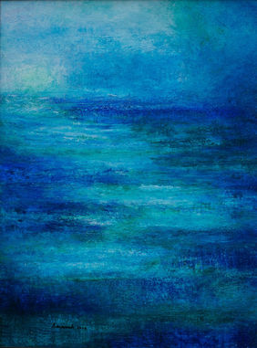 blue water scape  by P. Saraswati, Painting | Mojarto