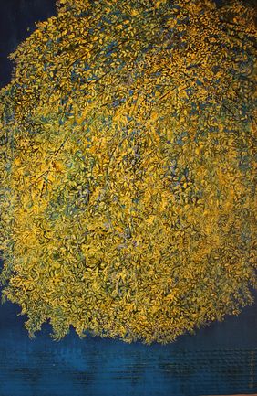 Near to the pond by Palash Chandra Naskar, Painting | Mojarto