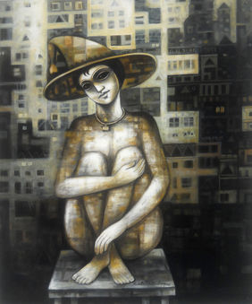 Untitled  - I by santosh chattopadhyay, Painting | Mojarto