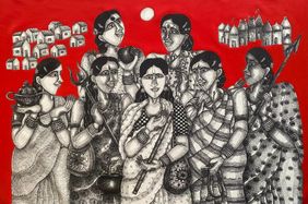 Saath Sehiliyan by Dhan Prasad, Drawing | Mojarto