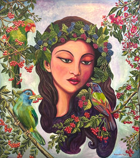 Whispers of the Forest Muse by Nabanita Ray, Painting | Mojarto
