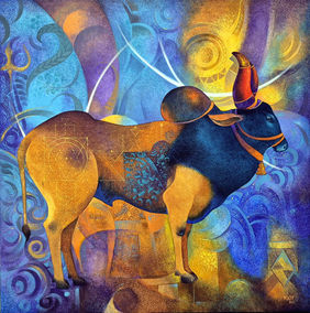 The Nandi by Raji Pavithran, Painting | Mojarto