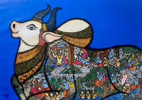 Krishna Katha by Mrinal Dutt, Painting | Mojarto
