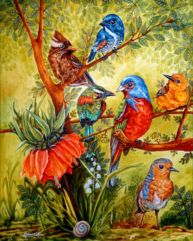 Conversation by Nabanita Ray, Painting | Mojarto