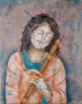 Divine Music by Jyoti Mehta, Painting | Mojarto