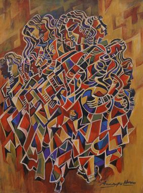 Gesture of Rhythm by Annarapu Narender, Painting | Mojarto