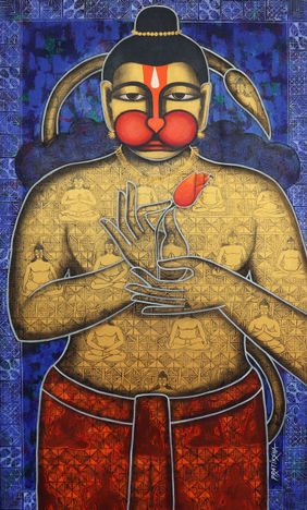Kapeeshwar The lord of Monkey by Pratiksha S Bothe , Painting | Mojarto