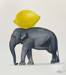 Elephant Series by Dushyant Patel, Painting | Mojarto