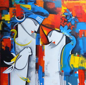 divine love by Pradeesh K Raman, Painting | Mojarto