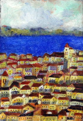 Coastal Landscape 3 Acrylic Painting by Indrani Ghosh, Painting | Mojarto