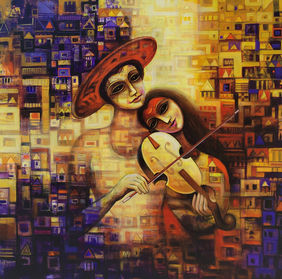 The last tune by santosh chattopadhyay, Painting | Mojarto