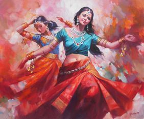 "Holi hai" by Gautam Sarkar, Painting | Mojarto