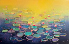 Golden Serenity by Amita Dand, Painting | Mojarto