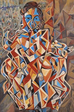 Krishna The One Who Is Many by Annarapu Narender, Painting | Mojarto