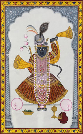 Shreenath ji | Pichwai Painting by Deepak Sharma, Folk Art | Mojarto