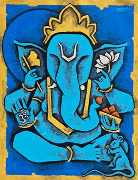 Gunpati - 7 by Balbir Singh, Painting | Mojarto