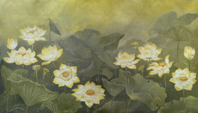 Golden Lotus by Santanu Das, Painting | Mojarto