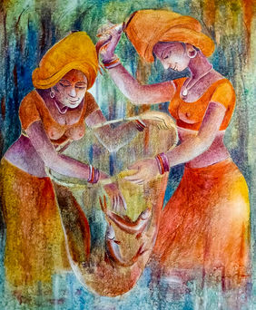 GOLDEN NET by Prodyut Kumar Pal, Painting | Mojarto