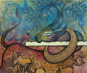 Whisper Between Worlds by Mohit Bhardwaj, Painting | Mojarto