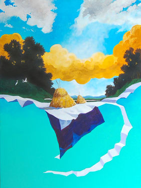 Floating Landscape by Ranjit Balmuchu , Painting | Mojarto