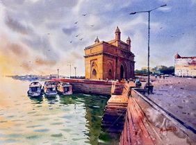 Gateway of India by Prasanta Maiti, Painting | Mojarto