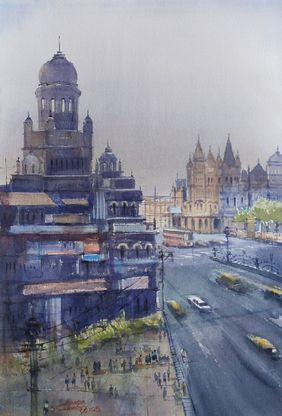 CSMT - BMC MUMBAI  by Ananda Ahire, Painting | Mojarto