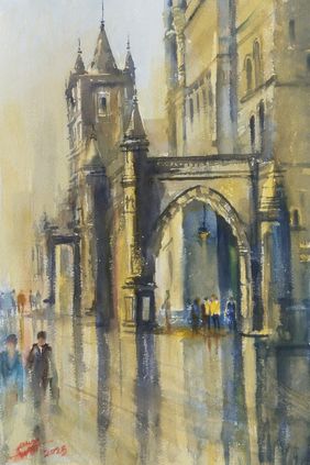 CSMT MUMBAI  by Ananda Ahire, Painting | Mojarto
