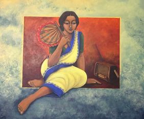 Songs the Wind Remembers by Pinaki Bhattacharya, Painting | Mojarto