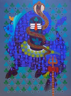 Guardian of the sacred city - 2 by RANJIT SINGH KURMI, Painting | Mojarto