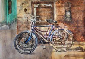 the cycle by Soyli Saha, Painting | Mojarto