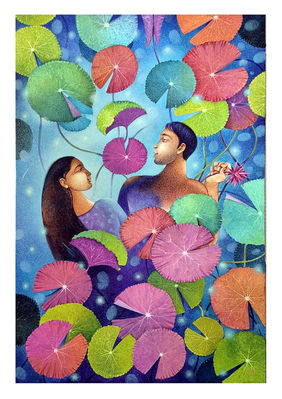 The Eternal Story by Raji Pavithran, Painting | Mojarto