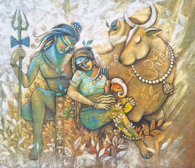 Lord Shiva-Family by Neeta Singh, Painting | Mojarto