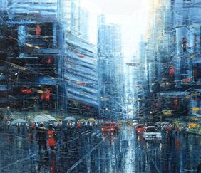 After the Rain, the City Breathes by Purnendu Mandal, Painting | Mojarto