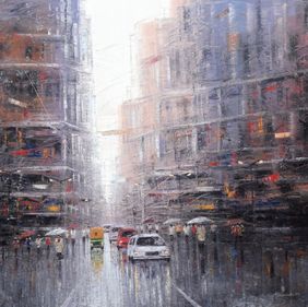 Urban Echoes by Purnendu Mandal, Painting | Mojarto