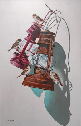 Feathers of Light by Srinivasa Ram Makineedi, Painting | Mojarto