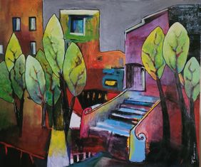 QUIET HABITATS I by Pratap SJB Rana, Painting | Mojarto