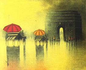 India Gate by Somnath Bothe, Painting | Mojarto