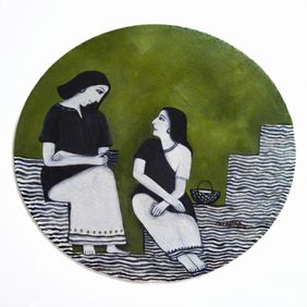 Olive Aperture 1 by Paramita Chowdhury, Painting | Mojarto