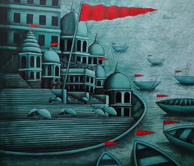 City Of Holiness by Pallavi Dutta, Painting | Mojarto