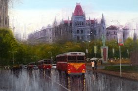 Echoes of Churchgate by Purnendu Mandal, Painting | Mojarto